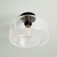 thumbnail image 6 of Better Homes & Gardens 12" Architectural Semi Flush Ceiling Light, Black Finish Clear Glass Shade, 6 of 12