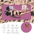 thumbnail image 4 of yulier Butterfly Beach Towel 31"x63" Microfiber Camping Towels Girls Beach Towel Soft Beach Blanket Beach Pool Travel Swimming Bath Shower Towel, 4 of 8