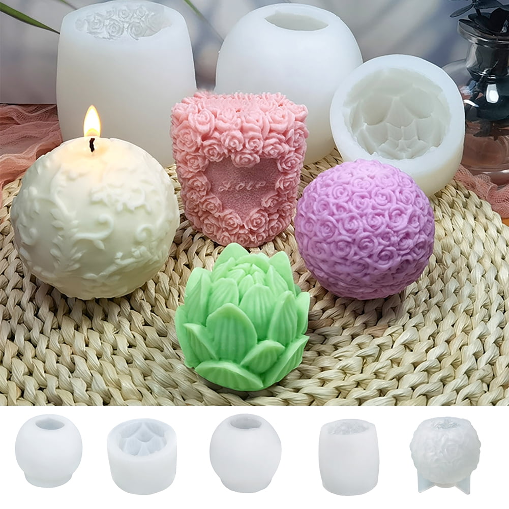 Beibei - 3d Rose Flower Casting Moulds Valentines Day Silicone Aromatherapy  Candle Mould For Fondant Chocolate