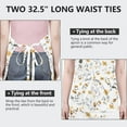 thumbnail image 6 of Pioneer Flower Floral Print Pattern Apron-Garden Aprons for Women with Pockets-Cotton Linen Waterproof Kitchen Cooking Gardening Aprons Adjustable for Kitchen,Cooking,BBQ and Salon 33x27 Inch, 6 of 7