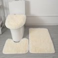 thumbnail image 2 of Bathroom Rug Set Super Soft U-shaped Foot Pad Non-slip Absorbent Floor Mat for Home Bathroom Decoration Soft Toilet Mat, 2 of 8