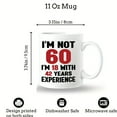 thumbnail image 3 of 1pc 11oz Ceramic Coffee Mug 60th Birthday Gifts For Men Women, 60 Birthday Gifts For Women Men, Birthday Gifts For 60 Year Old Man Woman, 1963 Birthday Gifts For Women Men, Happy 60th Birthday Gift, 3 of 6