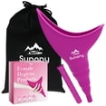 thumbnail image 1 of Dispositivo de micción femenino Sunany de silicona reutilizable, fucsia, 1 of 9