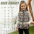 thumbnail image 7 of Uorisanigo Toddler Girls Boys Fleece Vest Jacket Puffy Kids Outwear Fuzzy Southwestern Aztec Tribal Full Zipper Vest Sleeveless Jacket with Pockets Fall Winter Outfits Clothes, 7 of 7