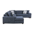 thumbnail image 2 of Lexicon Raife 5-Piece Chenille Sectional with Left Chaise and Ottoman in Blue, 2 of 5