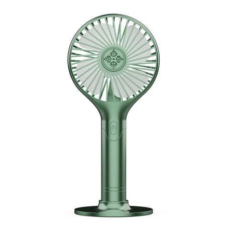 

Lomubue 1 Set Handheld Fan Simulated Natural Wind 3-Gear Adjustment 4 Blades Low Noise Standable Strong Power USB Fan Dorm Supply