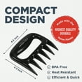 thumbnail image 3 of Culinary Couture Meat Claws Chicken Pork Shredder Tool Kitchen Gadgets & Accessories Black, 3 of 7