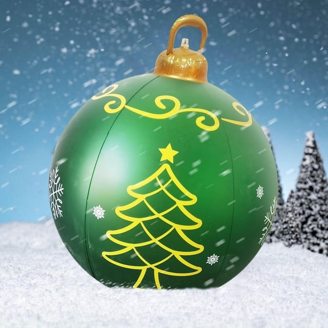 Venta de bolas inflables de Navidad, 60 cm, grandes, para exteriores, de PVC, para Navidad, inflables gigantes, reutilizables, muñecos de nieve de Papá Noel, para decoración de jardín y patio de Navid