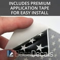 thumbnail image 4 of BocaDecals 2009-2025 Dodge RAM 1500/2500/3500 Rear Middle Window American Flag Decal, 4 of 5