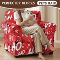 thumbnail image 4 of Bulopur Candy Cane 2Pcs Single Armchair Covers Premium Stretch Christmas Protector Detachable Cushion Covers Snug Fit Bottom Anti-Slip for Living Room Apartment Bedroom Decor, 4 of 8
