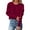 Wine-Sweaters, variant on AGWOLF Womens Puff Long Sleeve Sweater Casual Crewneck Knit Pullover Loose Fit Solid Color Jumper Tops