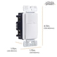 thumbnail image 4 of myTouchSmart 41381 Wall Motion Activated Timer, Simple-Set, Up to 30ft. Away, 150 Degree Sensor, Single Pole, LED, On/Off, 120VAC, White, 4 of 15