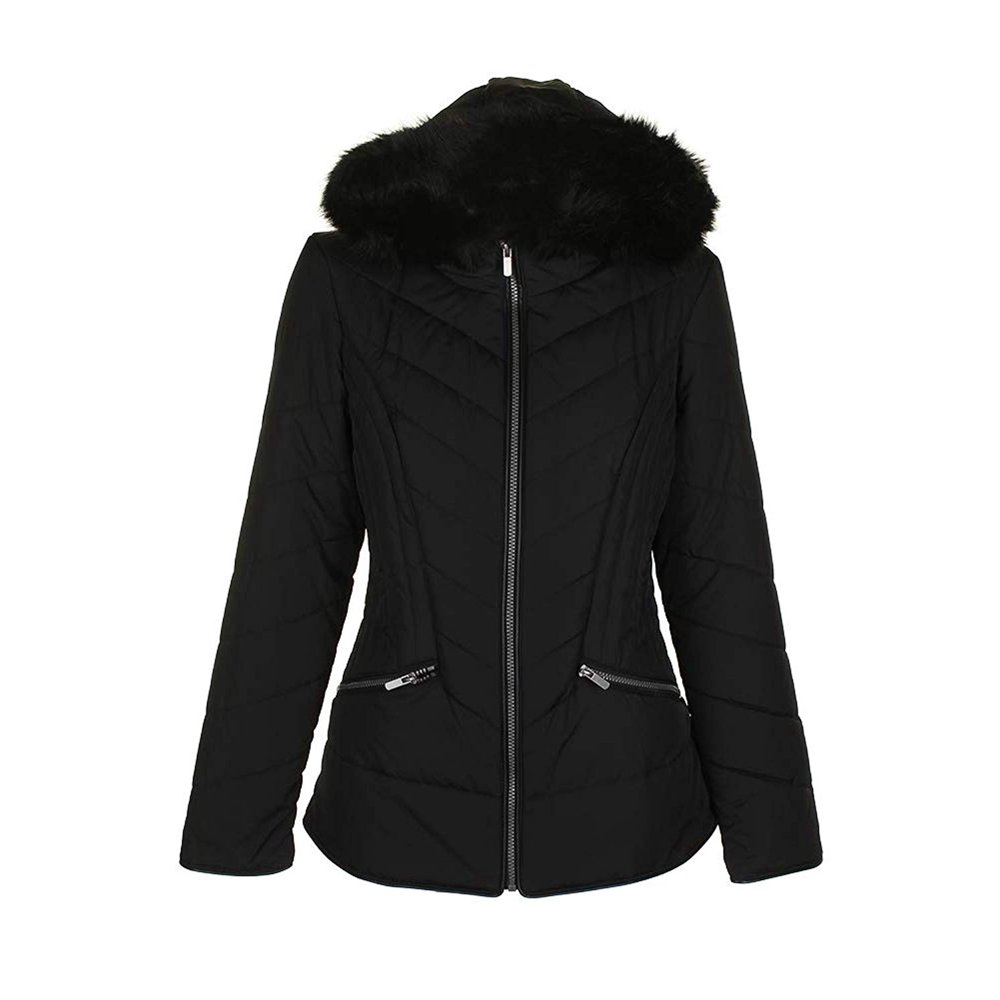 Celebrity Pink Celebrity Pink Juniors FauxFurTrim Puffer Jacket