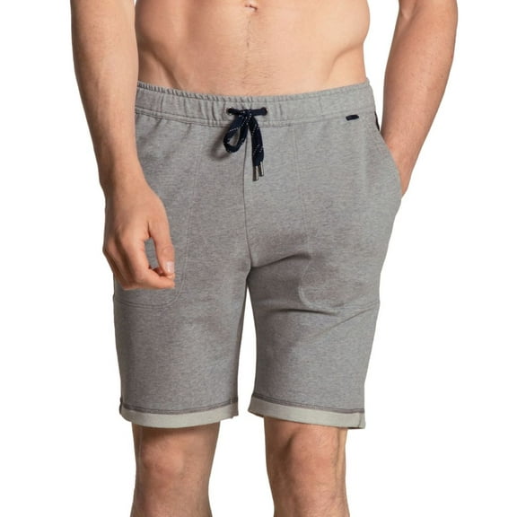Men's Calida 27181 Remix Basic Cotton Stretch Lounge Short (Carbon Mele S)