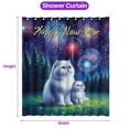 thumbnail image 5 of Happy New Year Exotic Shorthair Family Cheer Winter Midnight Firework Shower Curtain Cat Lover Kitten Owner Gifts Waterproof Bathroom Bathtub Curtain - 02025, 5 of 5