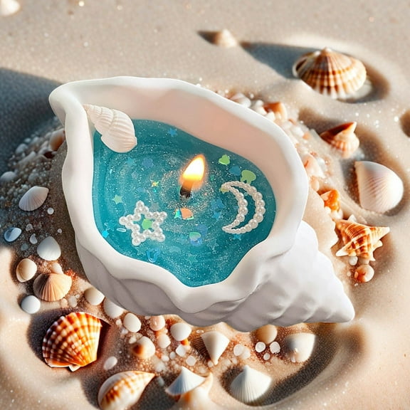 YOHAVEN Seashell Aromatherapy Candle Jasmine Oolong, European Style Wax Home Decor Gift for Relaxation Bedroom Bathroom, Spa Fragrance Lighting Display