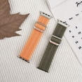 thumbnail image 3 of Nylon Stretchy Solo Loop Watch Band, Compatible with Apple Watch Series 1-10, SE, Ultra, for iWatch 42(Series 1/2/3)/44/45/46/49mm, Adjustable Replacement Strap for Women Men - Gray, 3 of 8