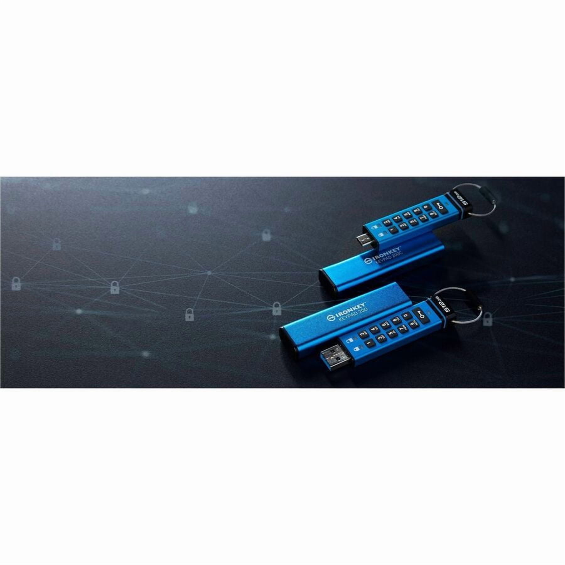 512GB IRONKEY KEYPAD 200 FIPS 140-3 LVL 3 PENDING AES-256 ENCRYPT