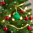 thumbnail image 5 of Axiiglly 12Pcs Christmas Tree Decorations Lantern Shape, 3.94" Velvet Shatterproof Christmas Balls Set Xmas Hanging Decor Ornaments for Christmas Trees, Home Holiday Party Indoor Outdoor Decor-Green, 5 of 8