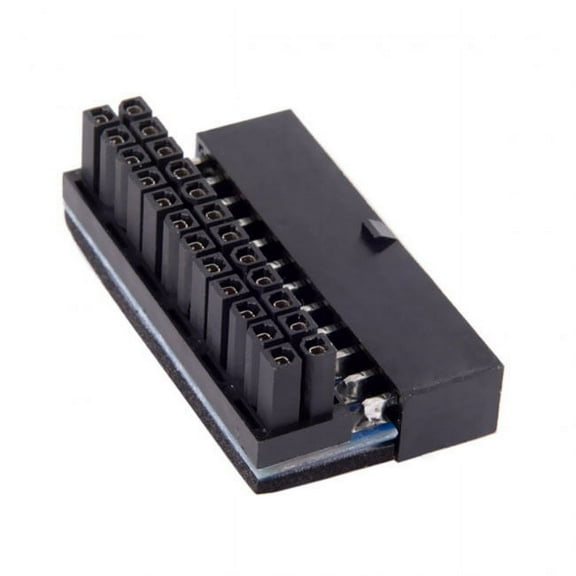 JSER ATX 24Pin Female to 24pin Male 90 Degree Power Adapter Mainboard Motherboard for Desktops PC Supply