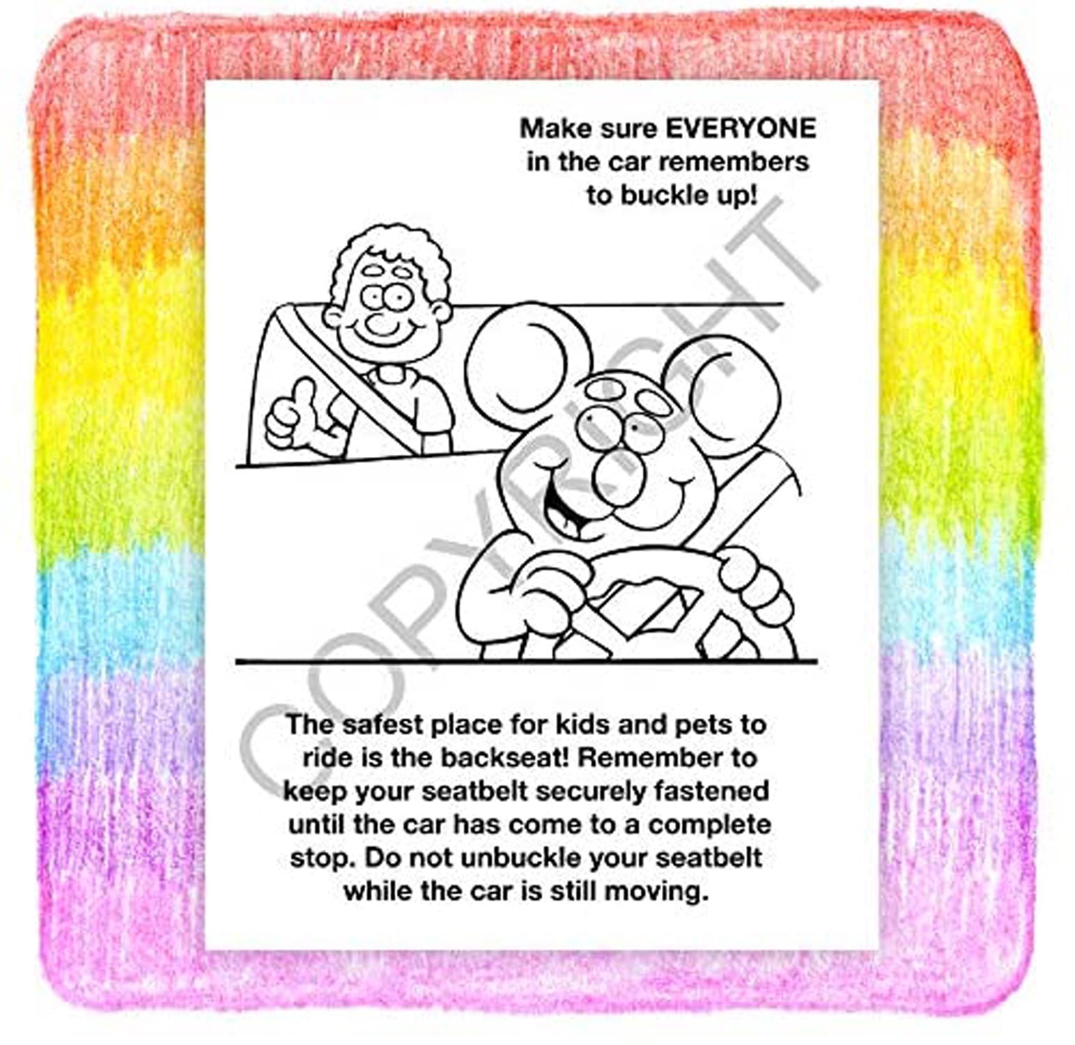 ZoCo: 25 Pack - Buckle up for Safety - Kid's Educational Coloring & Activity Books