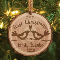 Personalized Our First Christmas Bark Ornament