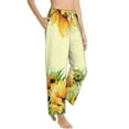 thumbnail image 2 of Bingfone Pajamas For Women,Sunflowers On A Yellow Background Pajama Pants With Pockets-Small, 2 of 9