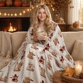 thumbnail image 4 of JuDWoC Cute Highland Cow Ghost Throw Blanket Soft Flannel Fleece Blanket Pumpkin Witch Hat Highland Cow Pattern Blanket for Couch Sofa Bed Fall Decor 70.8*51.2in, 4 of 5