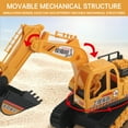 thumbnail image 4 of Yellow Children Excavator Toy Car Large Inertial Construction Vehicle With Bucket Plastic Material Size 10.4X11.8X4.7 Inches For Outdoor Activity Yellow, 4 of 8