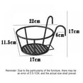thumbnail image 2 of Hanging Railing Planters Flower Pot Holders Plant Iron Racks Fence Metal Potted Stand Mounted Balcony  Plant Baskets Shelf Container Box for Indoor&Outdoor Use-Black, 2 of 6