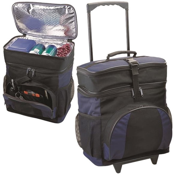 Sac Isotherme sur Roues - Marine / Noir avec Accents Noirs
