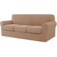thumbnail image 1 of 2024 Sofa Cover with Separate Cushion Slipcover Stretch Checks (Sofa  Wine), 1 of 7