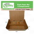3 Compartment Take Out Food Kraft Brown Paper Take Out Boxes