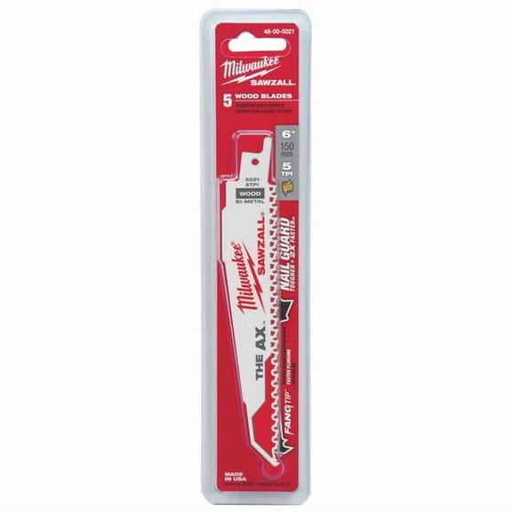 Milwaukee 5-Pack 6 5 TPI The Ax Sawzall Blades