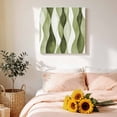 thumbnail image 4 of Canvas Wall Art Sage Green Ripple Canvas Art Print Abstract Gradient Pictures Wall Decor for Living Room Bedroom Artwork Decorations Stretched Framed Ready to Hang 8"x8", 4 of 9