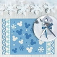 thumbnail image 5 of mubwai Winter Blue Placemats Set of 4, Snowflake Polka Dot Dining Table Place Mats, Christmas Seasonal Kitchen Decor Home Decoration 12 x 18 Inch, 5 of 6