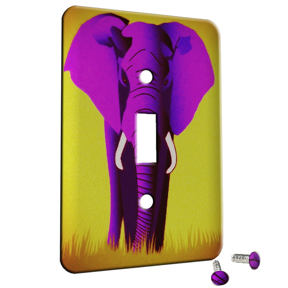 Elephant Pink Design 1 Gang Switch Plate Cover Metal Walmart Com Walmart Com