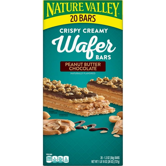 Product Of Nature Valley Peanut Butter Crispy Creamy Wafer Bars 20 Ct.