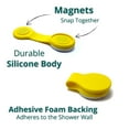 thumbnail image 3 of MiReDe Shower Curtain Keeper, Shower Curtain Clips, Easy to Install, Pack of 4, Buttercup Yellow, 3 of 5