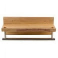 thumbnail image 3 of ALFI brand AB5511 16" Wooden Shelf with Chrome Towel Bar Bathroom Accessory, 3 of 7