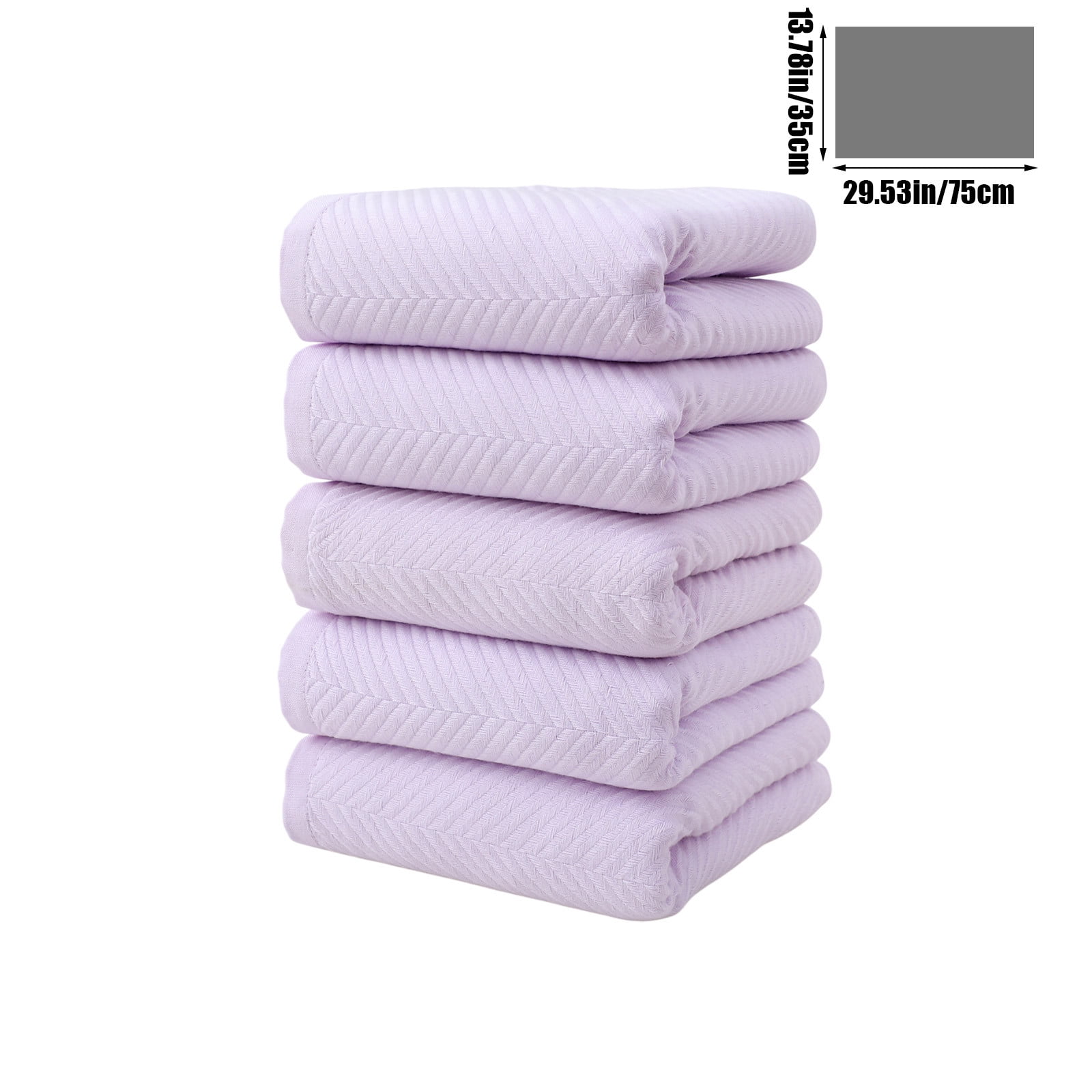 RBCKVXZ Microfiber Washcloths 5 Pack, 14x29 Inch Thin Highly Absorbent and Soft Face Towel for Bathroom, Hotel, Spa, Gym, and Kitchen, Purple