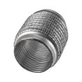 thumbnail image 4 of 2.56''x4" Coche Escape Flexible Tubería Tubería Escape Junta Plata Tono, 4 of 6