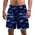 thumbnail image 1 of Shorts De Playa Con Estampado 3d De Tiburones, 1 of 1