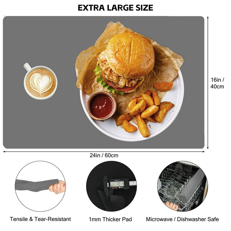 Silicone Placemats Silicone Table Mat, Large Kitchen Counter