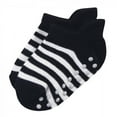 thumbnail image 3 of Touched by Nature Baby and Toddler Boy Organic Cotton Socks with Non-Skid Gripper for Fall Resistance, Blue Black, 4-6 Toddler, 3 of 13