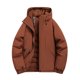 thumbnail image 1 of Ceisia Men's Solid Color Stand Up Collar Zipper Warm Coat Casual Fashion Outdoor Daily Long Sleeve Outerwear Gift, 1 of 2