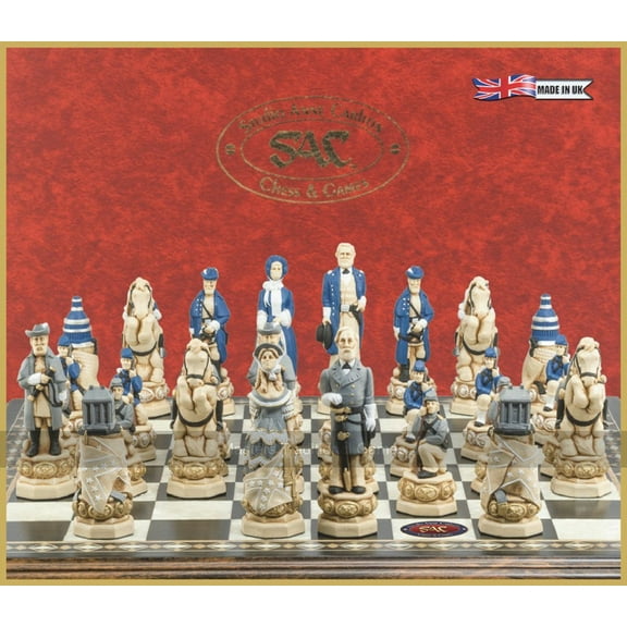 SAC American Civil War Chess Set, Hand-Painted (without board)