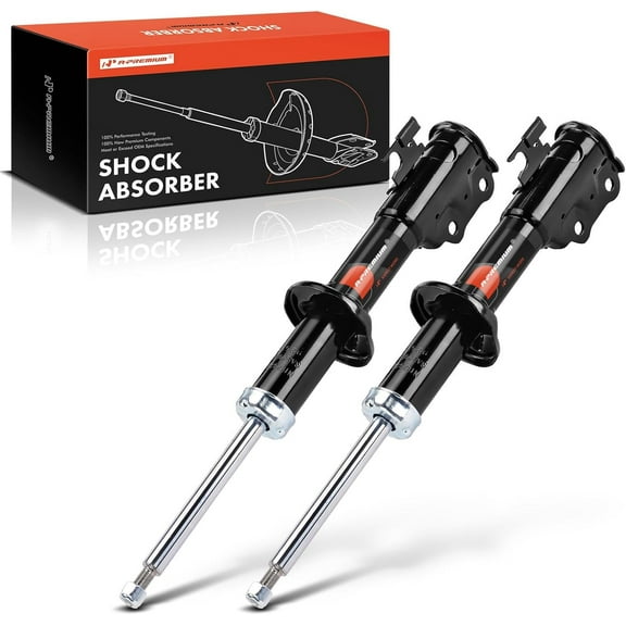 A-Premium Front Pair (2) Shock Absorber Compatible with Mitsubishi Mirage 2014-2015, Driver and Passenger Side