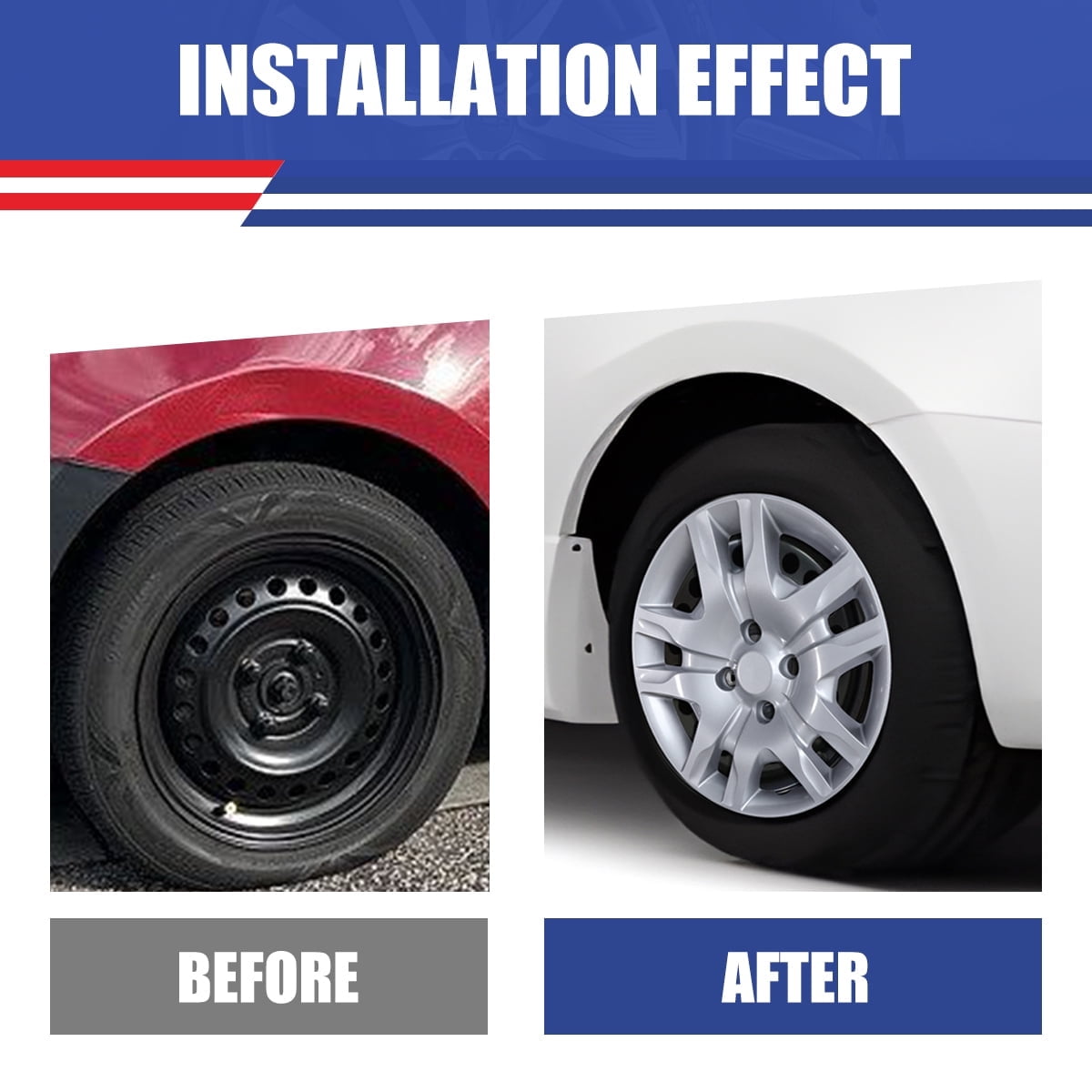 (4 Pack)16" Hubcaps Wheel Rims Cover Fit for 2007-2012 Nissan Sentra Compatible with Steel Wheels Bolt on Installation(16-inch,Lacquer)