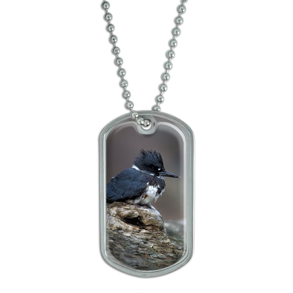 Belted Kingfisher - Bird Dog Tag